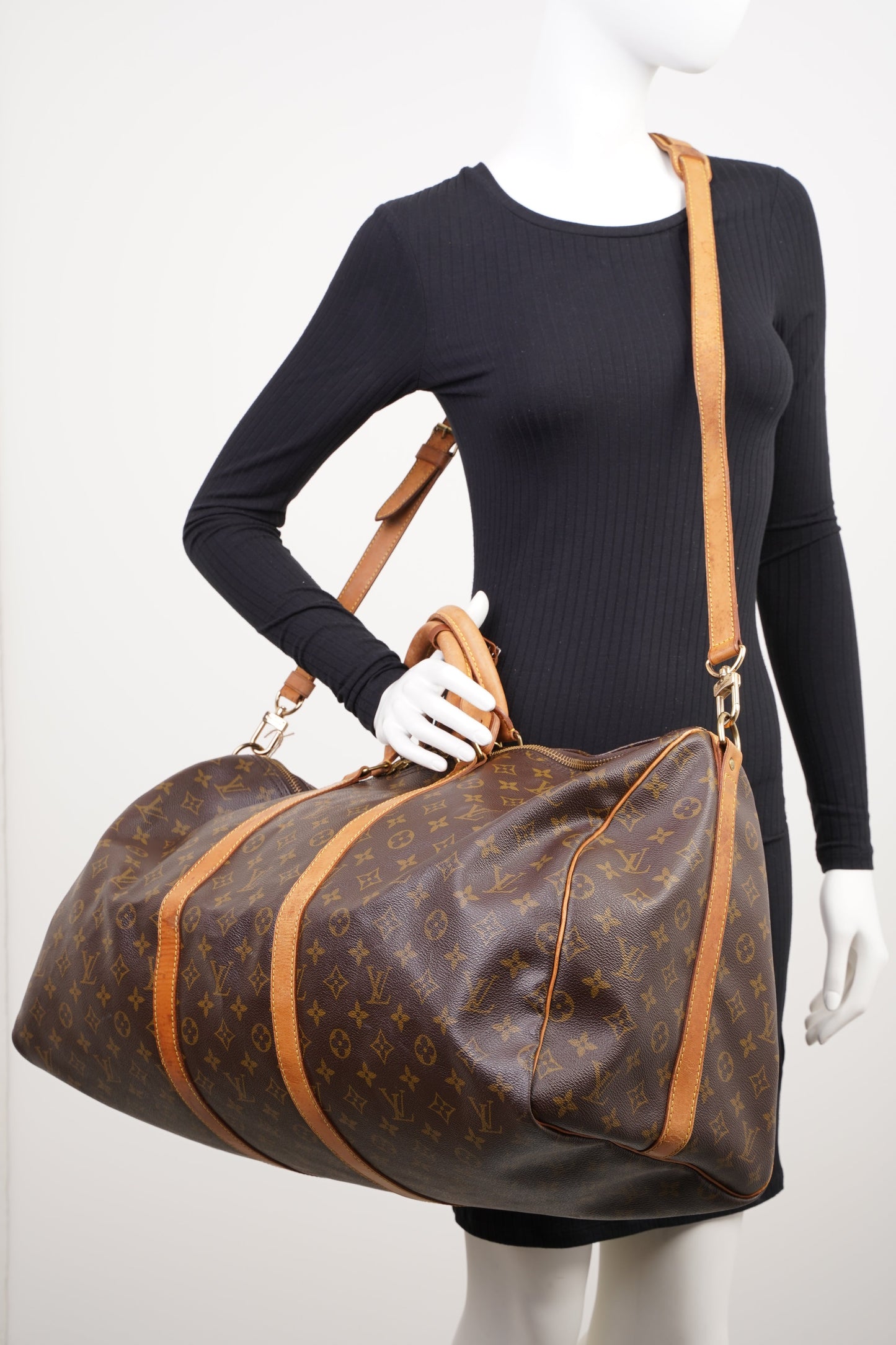 Louis Vuitton Keepall Bandouiliere Brown / Monogram Coated Canvas 55