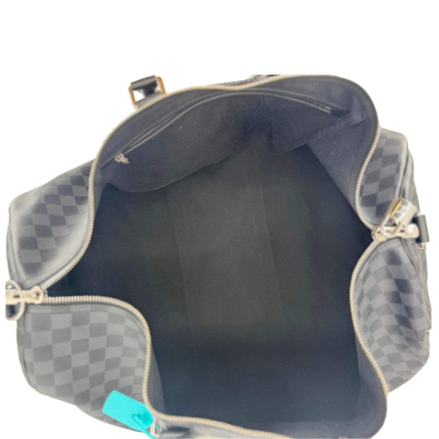 LOUIS VUITTON Keepall Bandouliere 55 Monogram Eclipse Travel Bag Black