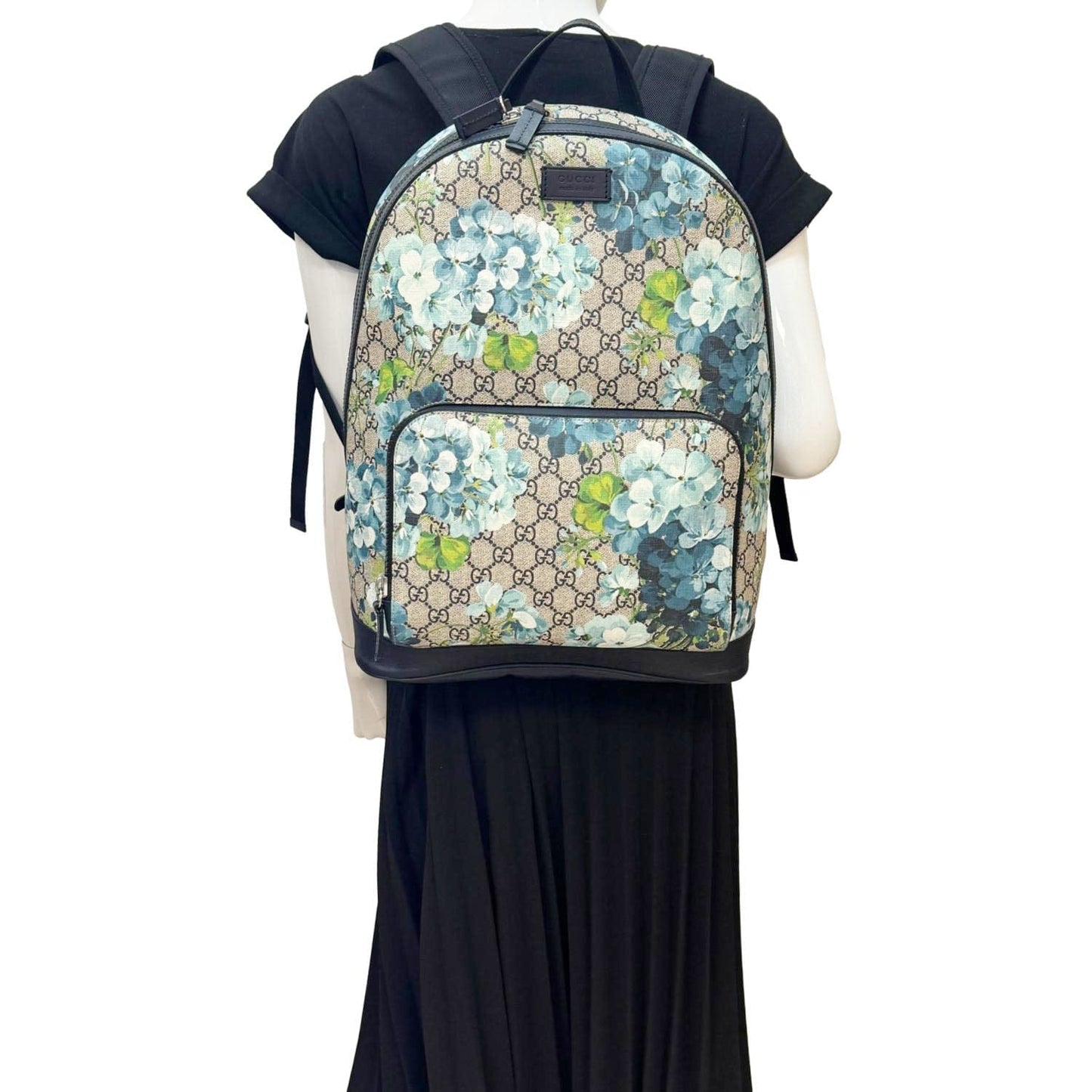 GUCCI Blooms Medium GG Supreme Monogram Backpack Beige 406370