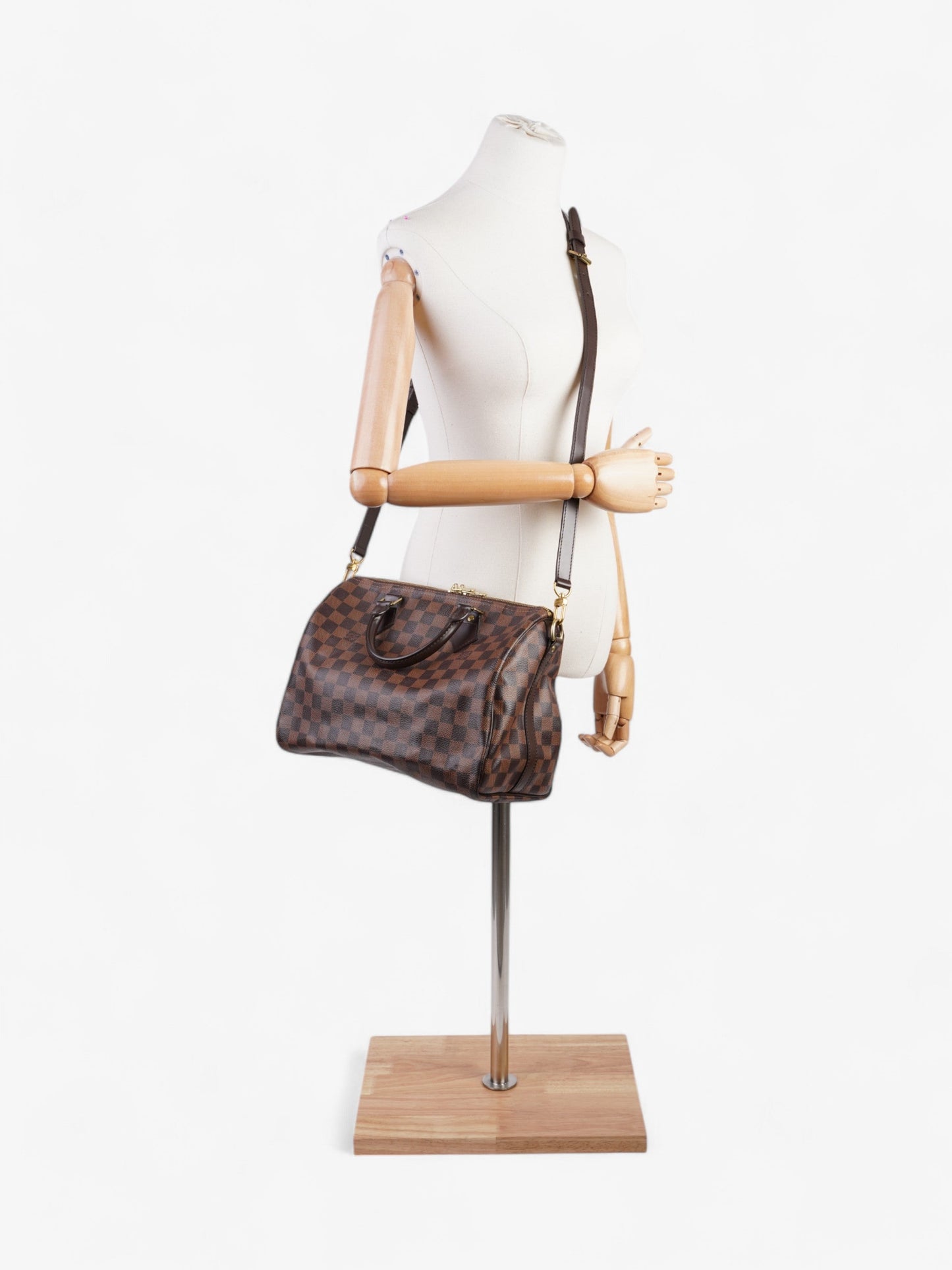 Louis Vuitton Speedy BandouliÃ¨re Damier Ebene Coated Canvas 30