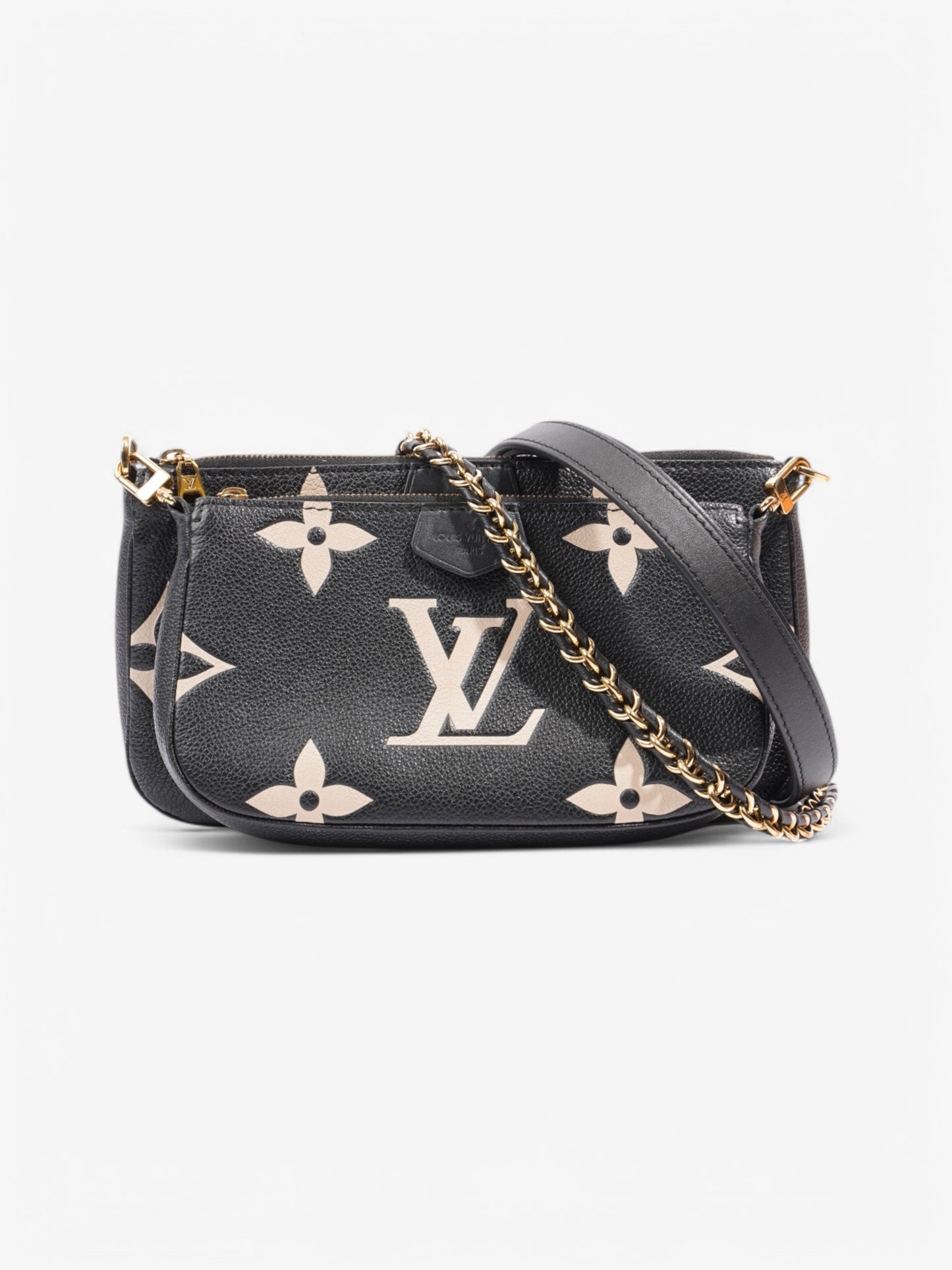 Louis Vuitton Multi Pochette Accessories Black / Beige  Empreinte Leather
