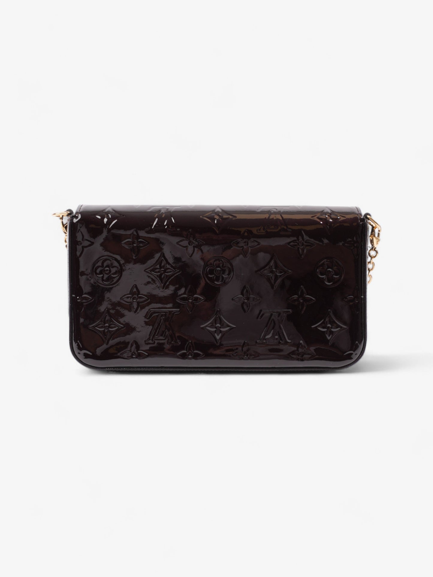 Louis Vuitton Pochette Felicie Maroon Vernis Leather