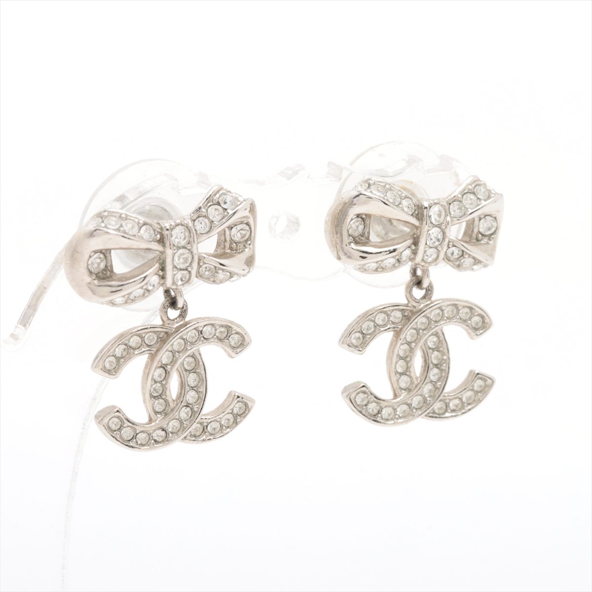 Chanel CC Bow Earrings