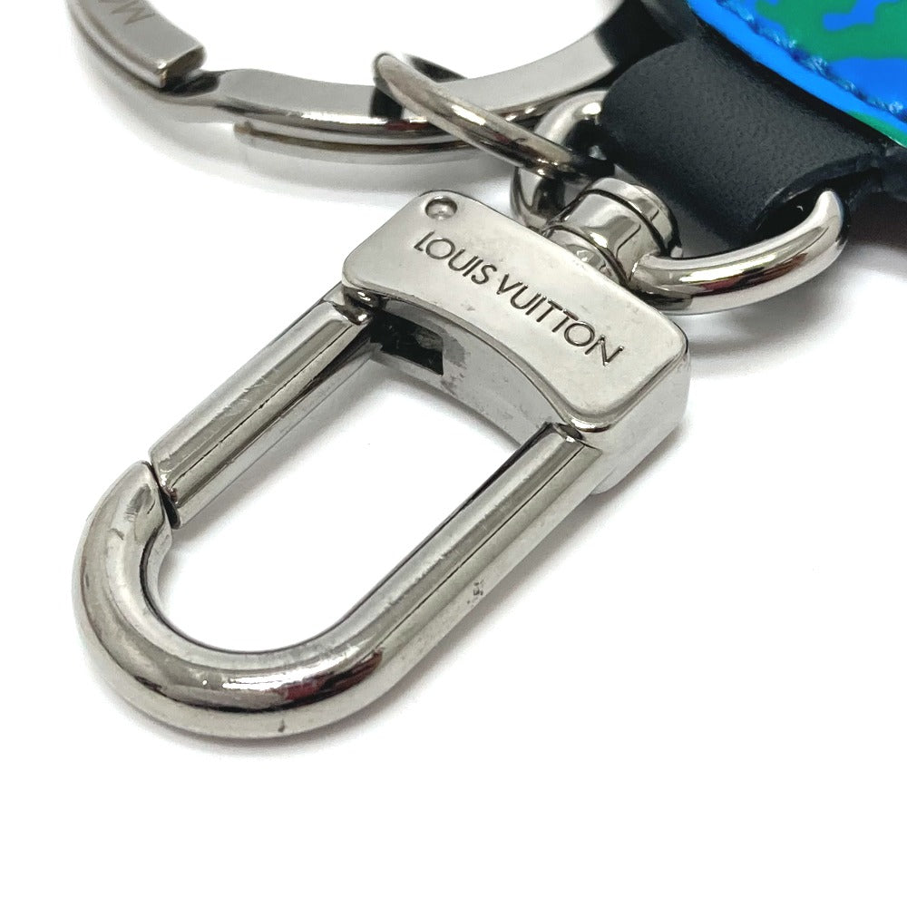 LOUIS VUITTON key ring M68307 Monogram canvas Brown x blue Monogram Portocre paddock mens