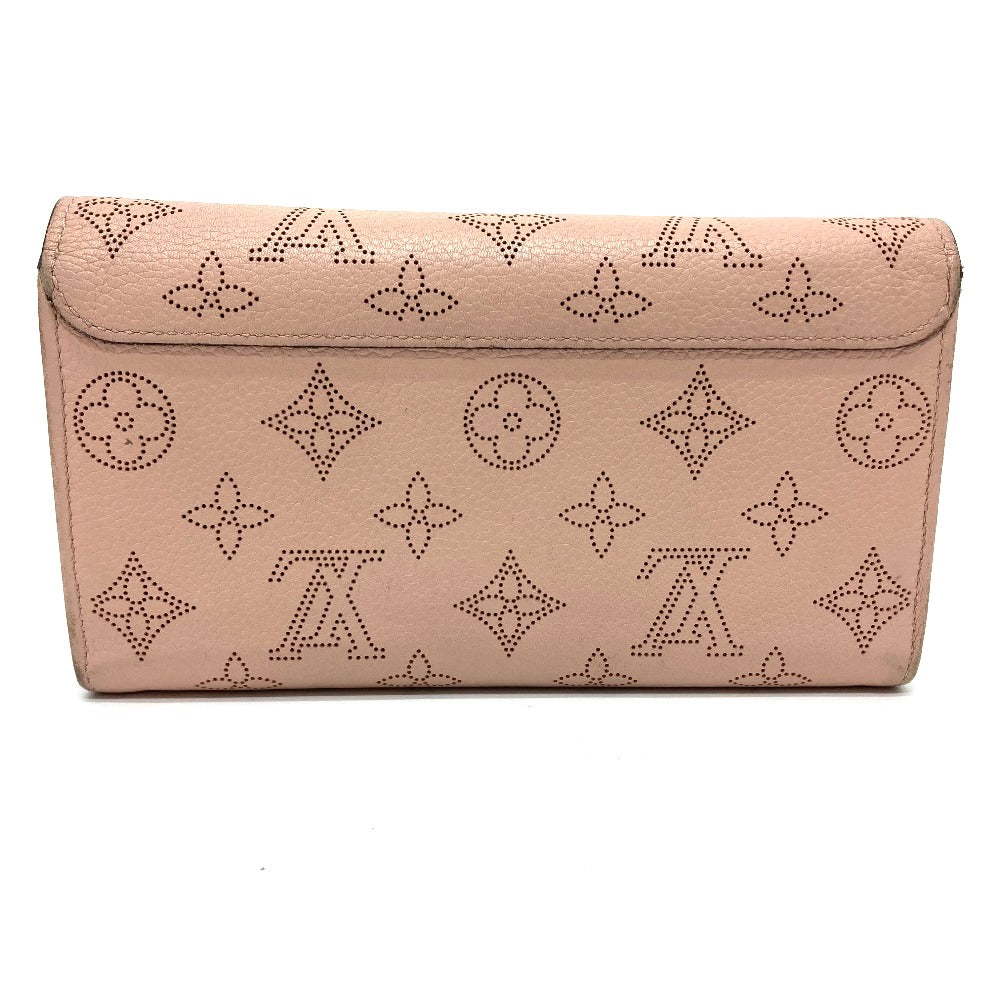 LOUIS VUITTON Long Wallet Purse M60145 monogram mahina leather pink Monogram Mahina Portefeuille Iris Women