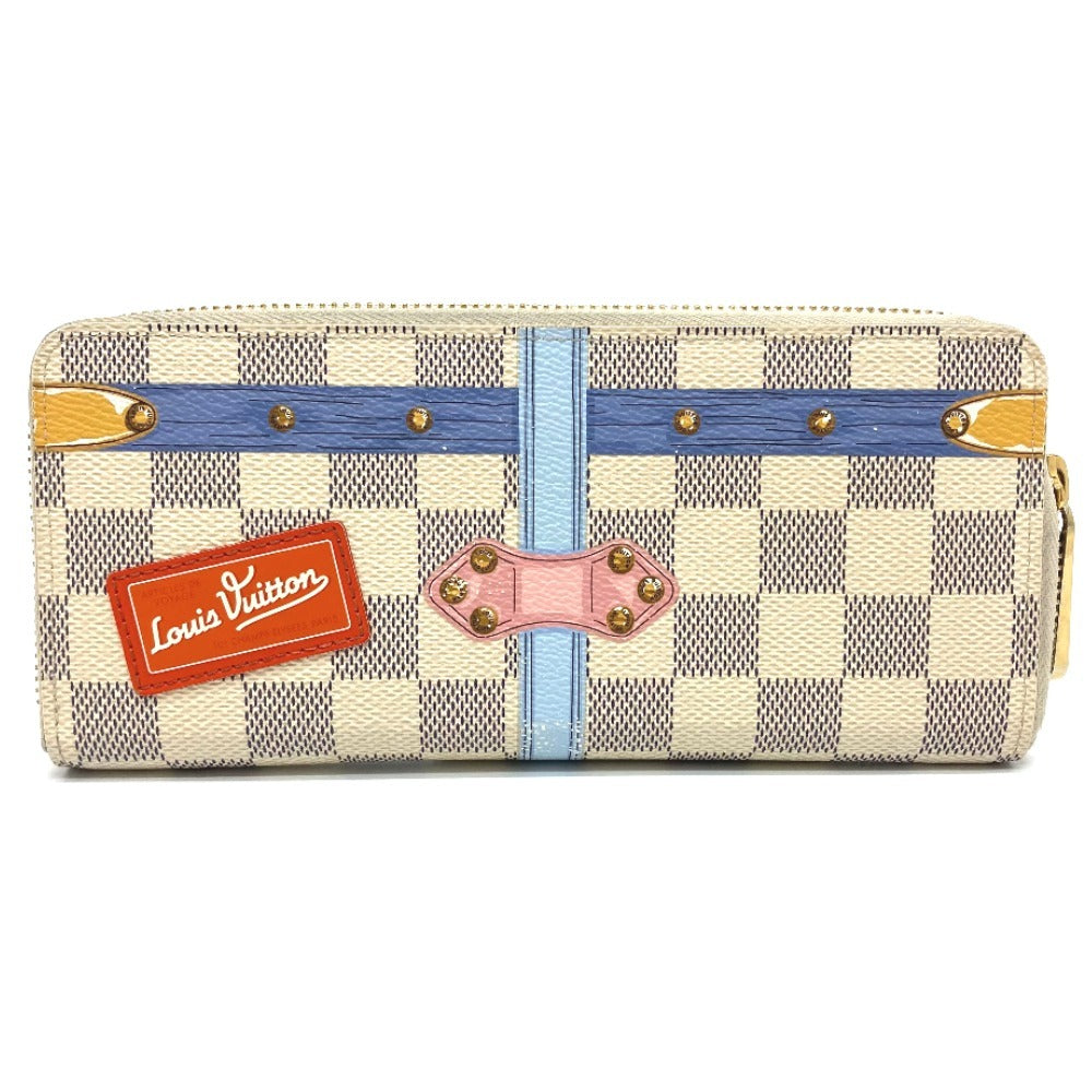 LOUIS VUITTON Long Wallet Purse N60109 Damier Azur Canvas white Damier Azure Summer trunk collection Women