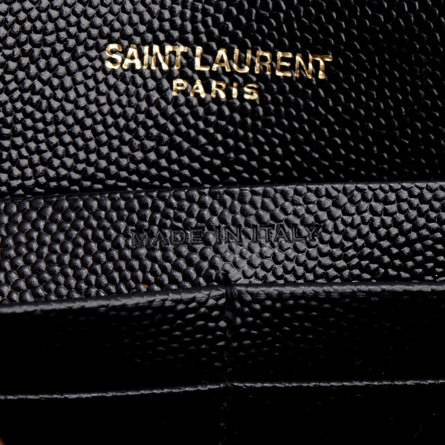 Saint Laurent Black Leather Kate Tassel Wallet on Chain