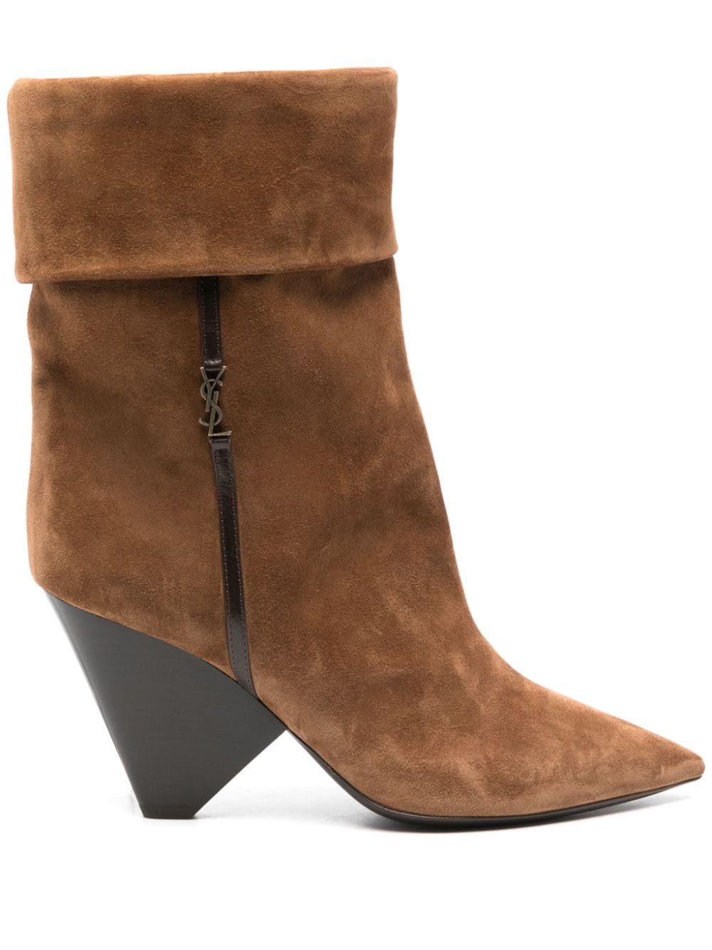 YVES SAINT LAURENT NIKI 85MM SUEDE ANKLE BOOTS