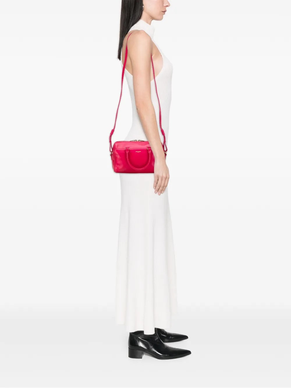 YSL BABY CALFSKIN LEATHER DUFFLE SHOULDER BAG