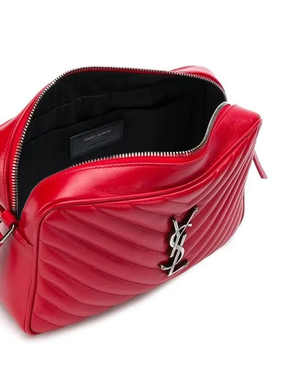 YSL MATELASSE MONOGRAM LOU CALFSKIN LEATHER CAMERA BAG