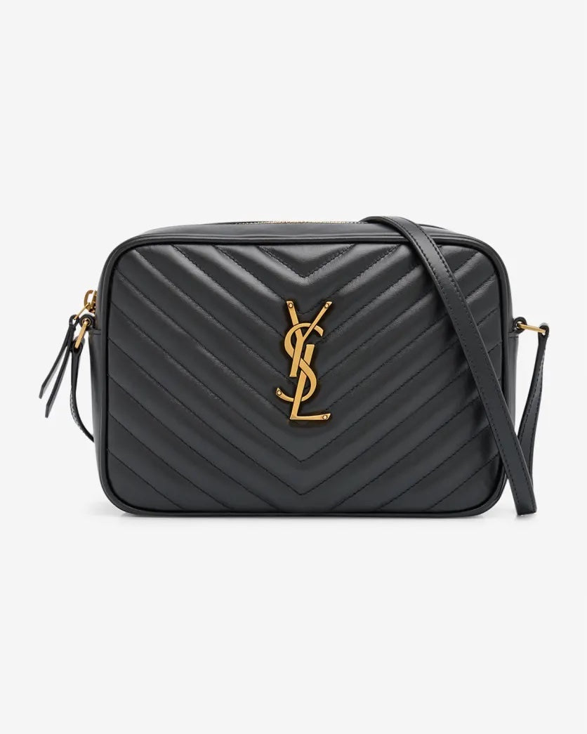YSL MATELASSE MONOGRAM LOU CALFSKIN LEATHER CAMERA BAG