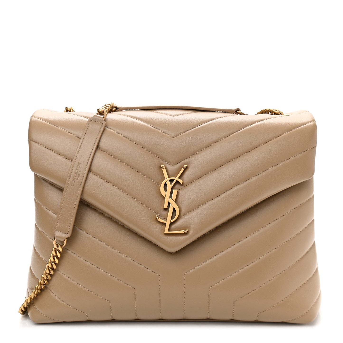 YSL CALFSKIN QUILTED MONOGRAM LOULOU MEDIUM  "Y" CHAIN BAG