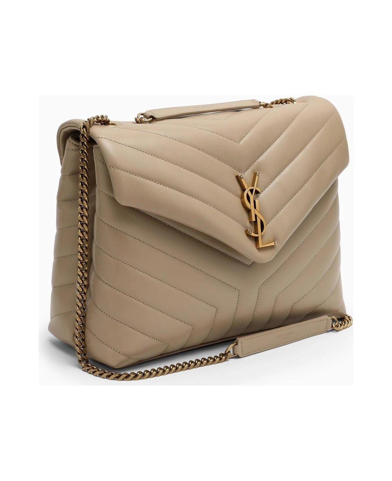 YSL CALFSKIN QUILTED MONOGRAM LOULOU MEDIUM  "Y" CHAIN BAG