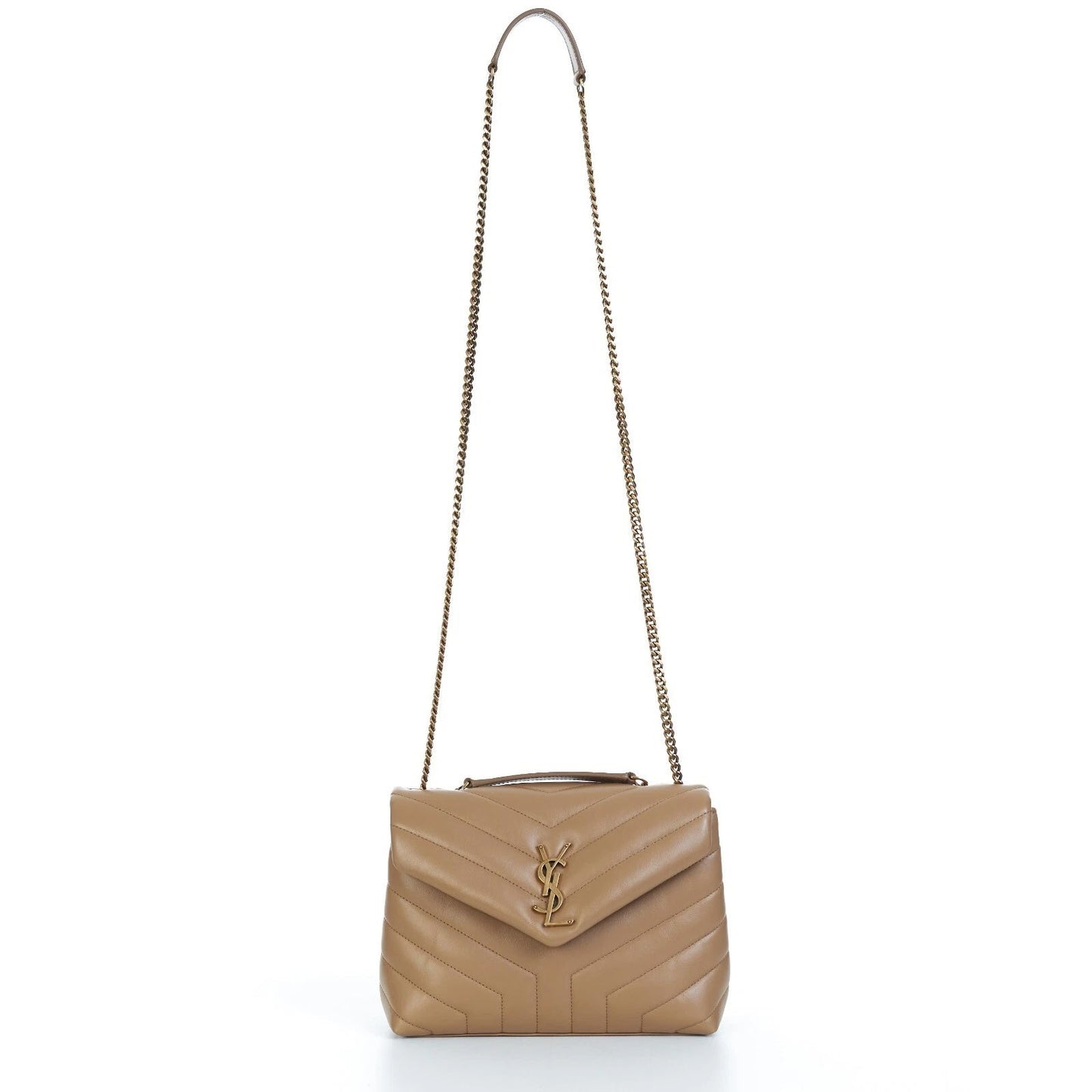 YSL CALFSKIN QUILTED MONOGRAM LOULOU MEDIUM  "Y" CHAIN BAG