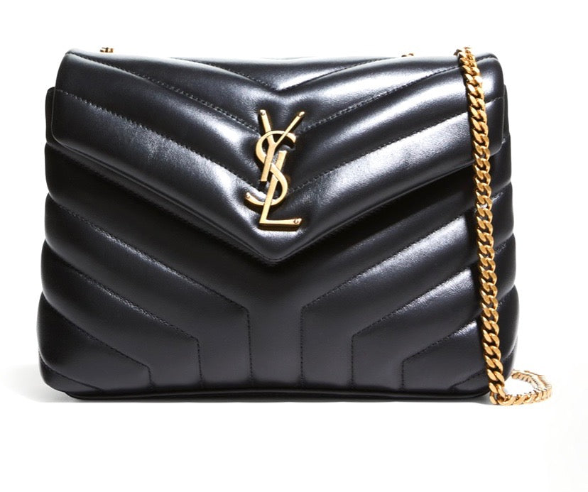 YSL QUILTED CALFSKIN SMALL LOULOU SHOULDER BAG