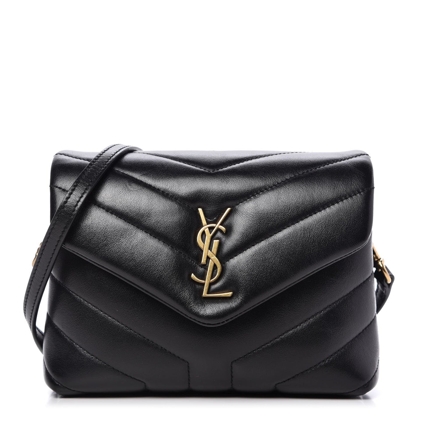 YSL CALFSKIN Y QUILTED MONOGRAM TOY LOULOU CROSSBODY BAG
