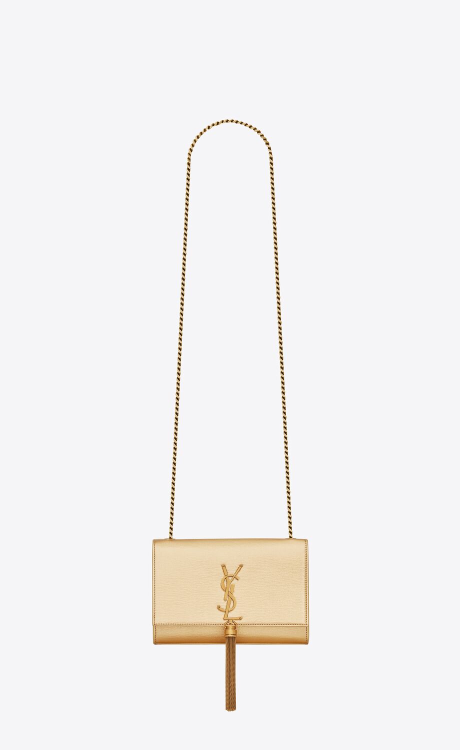YSL CASSANDRE KATE TASSEL LEATHER WALLET ON A CHAIN