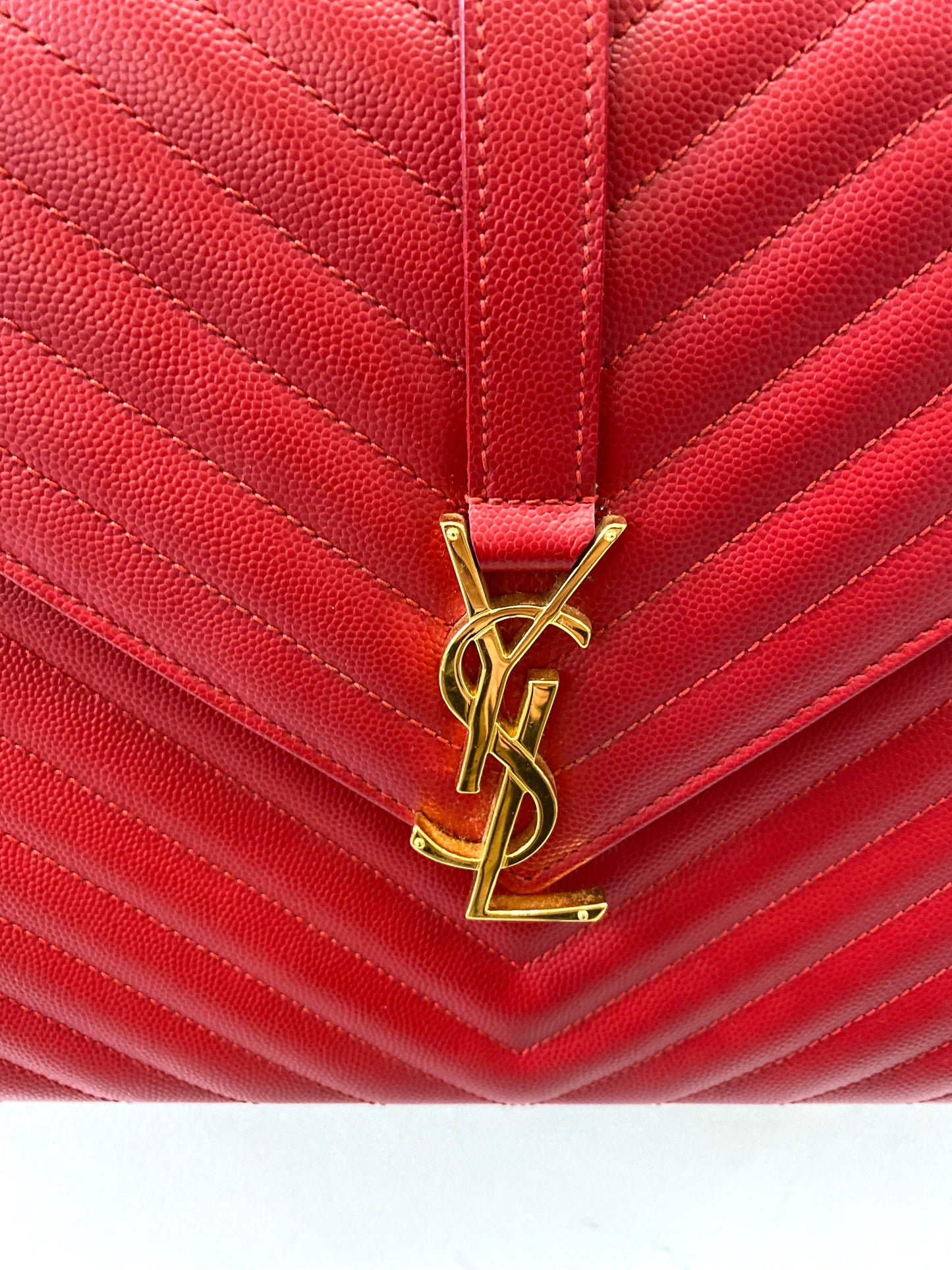 YSL MONOGRAM MATELASSE CHEVRON ENVELOPE SATCHEL