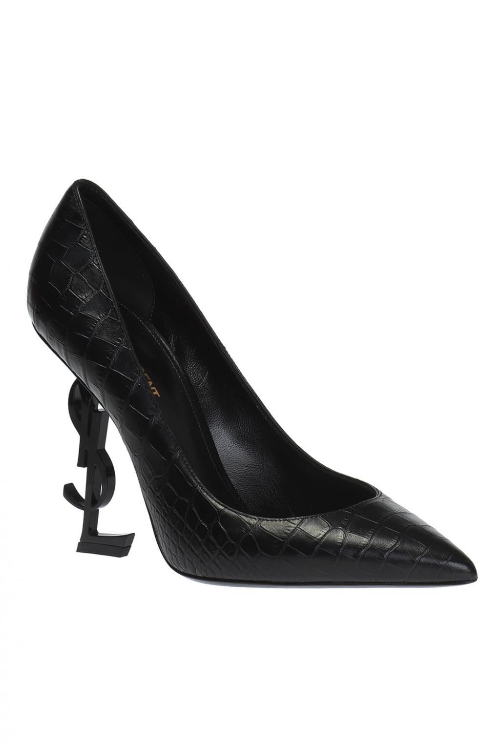 YSL CROC EMBOSSED OPYUM PUMPS