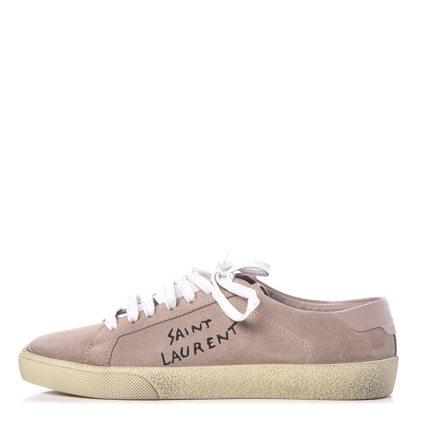 YSL DISTRESSED SUEDE CLASSIC COURT SNEAKERS