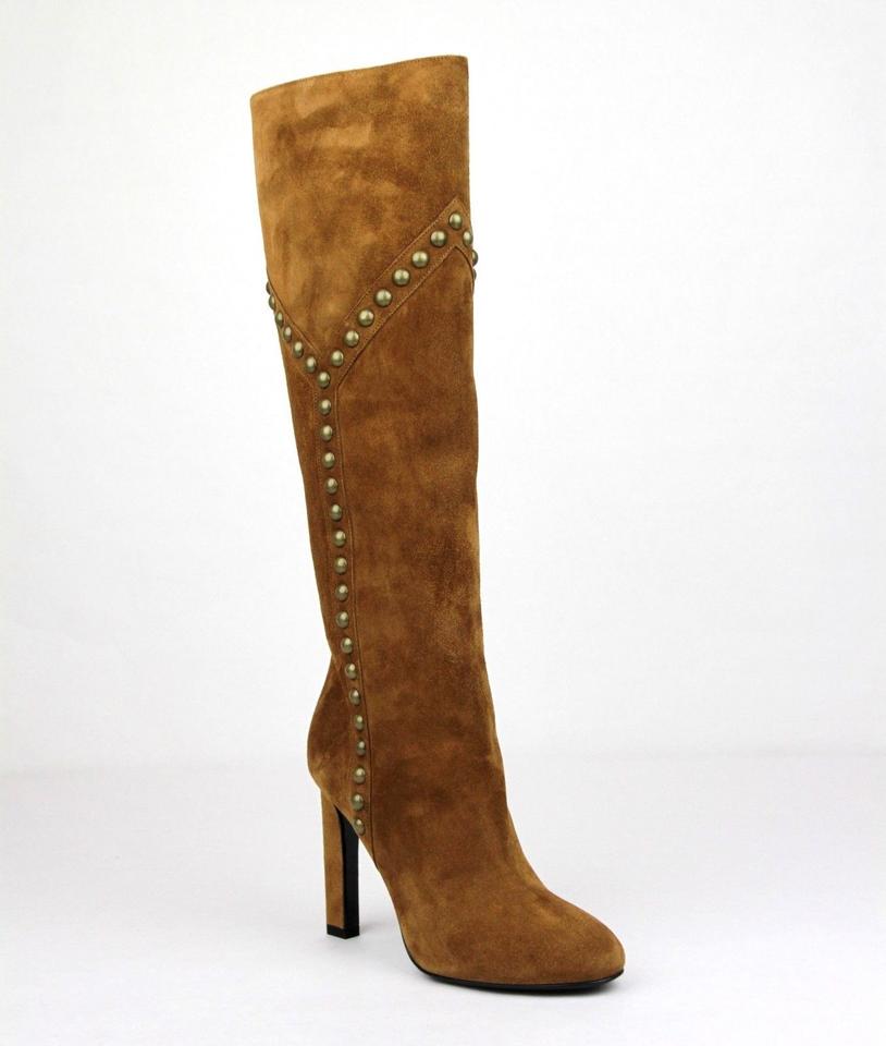YSL GRACE SUEDE 105 Y STUDDED BOOTS