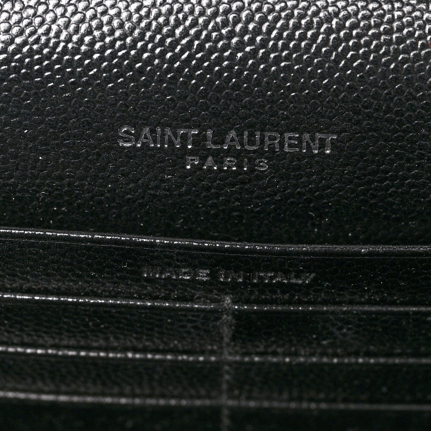 YSL GRAIN DE POUDRE MONOGRAM KATE TASSEL WALLET ON A CHAIN