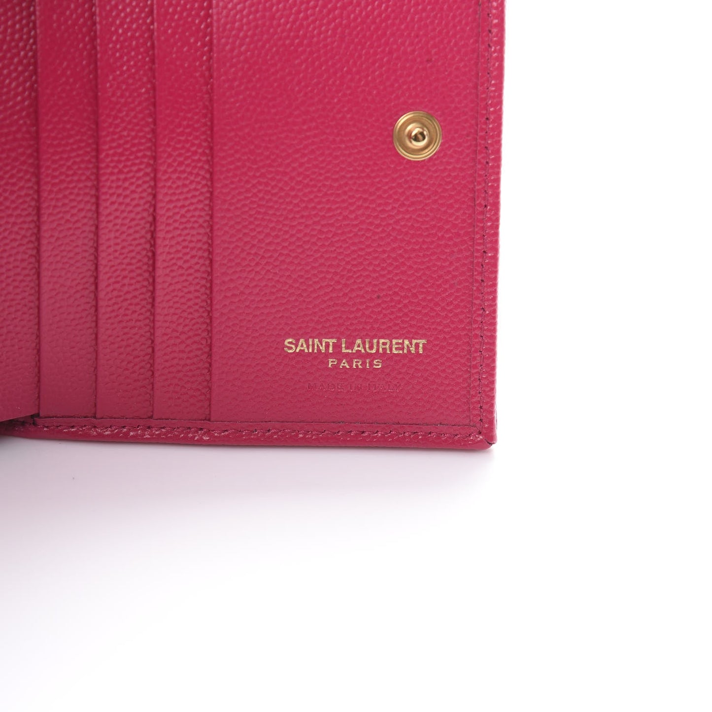 YSL GRAIN DE POUDRE MATELASSE CHEVRON MONOGRAM SMALL WALLET