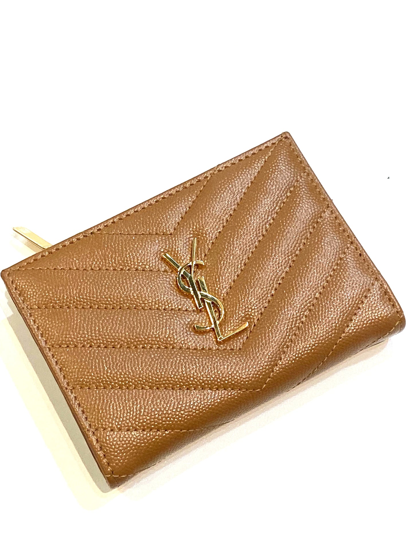 YSL CASSANDRE MATELASSE GRAIN DE POUDRE LEATHER WALLET