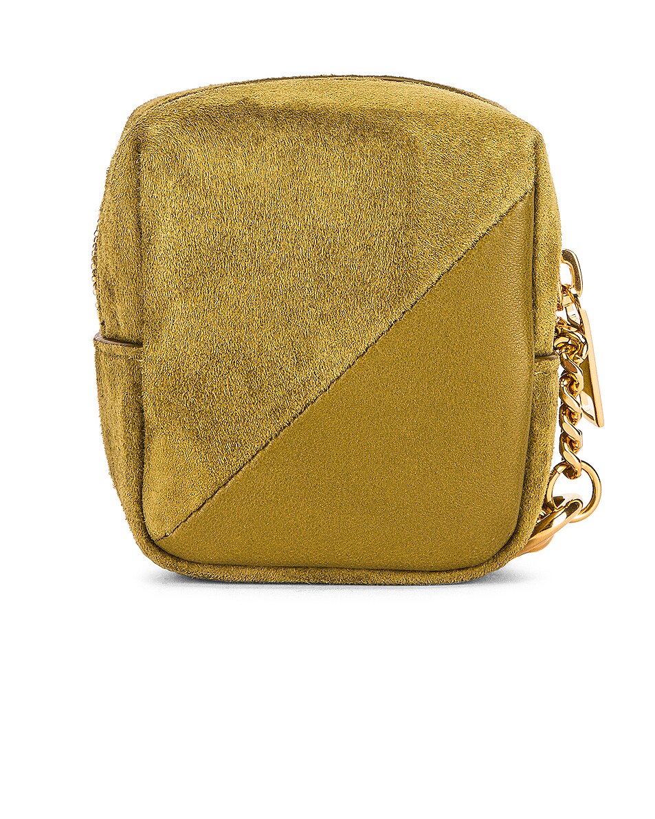YSL JAMIE CUBE CHARM IN SUEDE AND LAMBSKIN