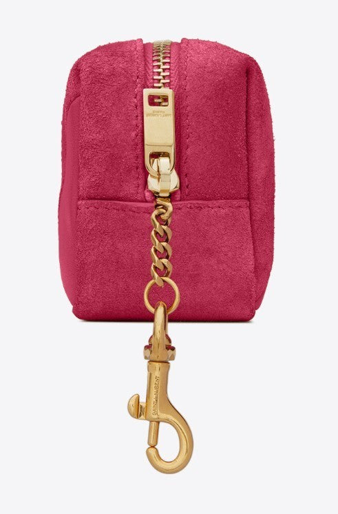 YSL JAMIE CUBE CHARM IN SUEDE AND LAMBSKIN