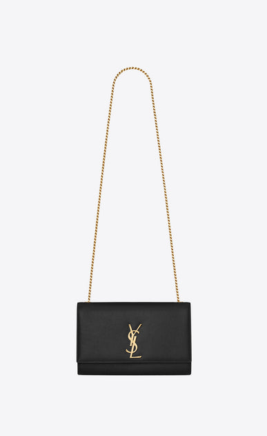 YSL Small Chain Bag in Grain De Poudre Embossed Leather