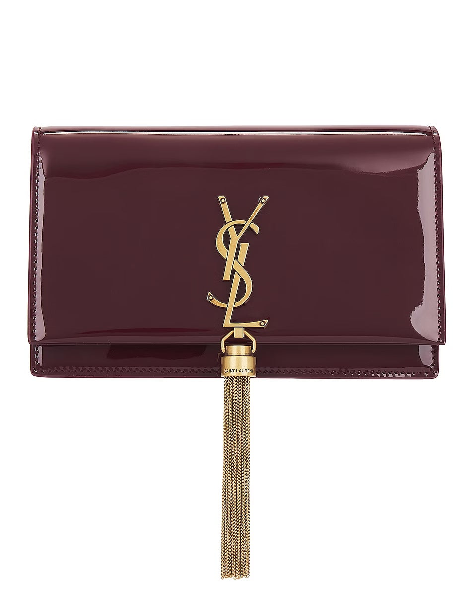 YSL CASSANDRE KATE TASSEL LEATHER WALLET ON A CHAIN