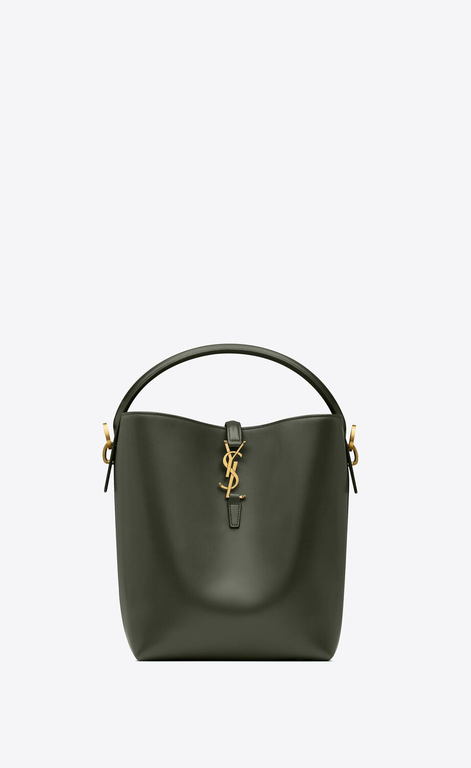 YSL LE 37 SHINY CALFSKIN LEATHER LARGE BUCKET BAG