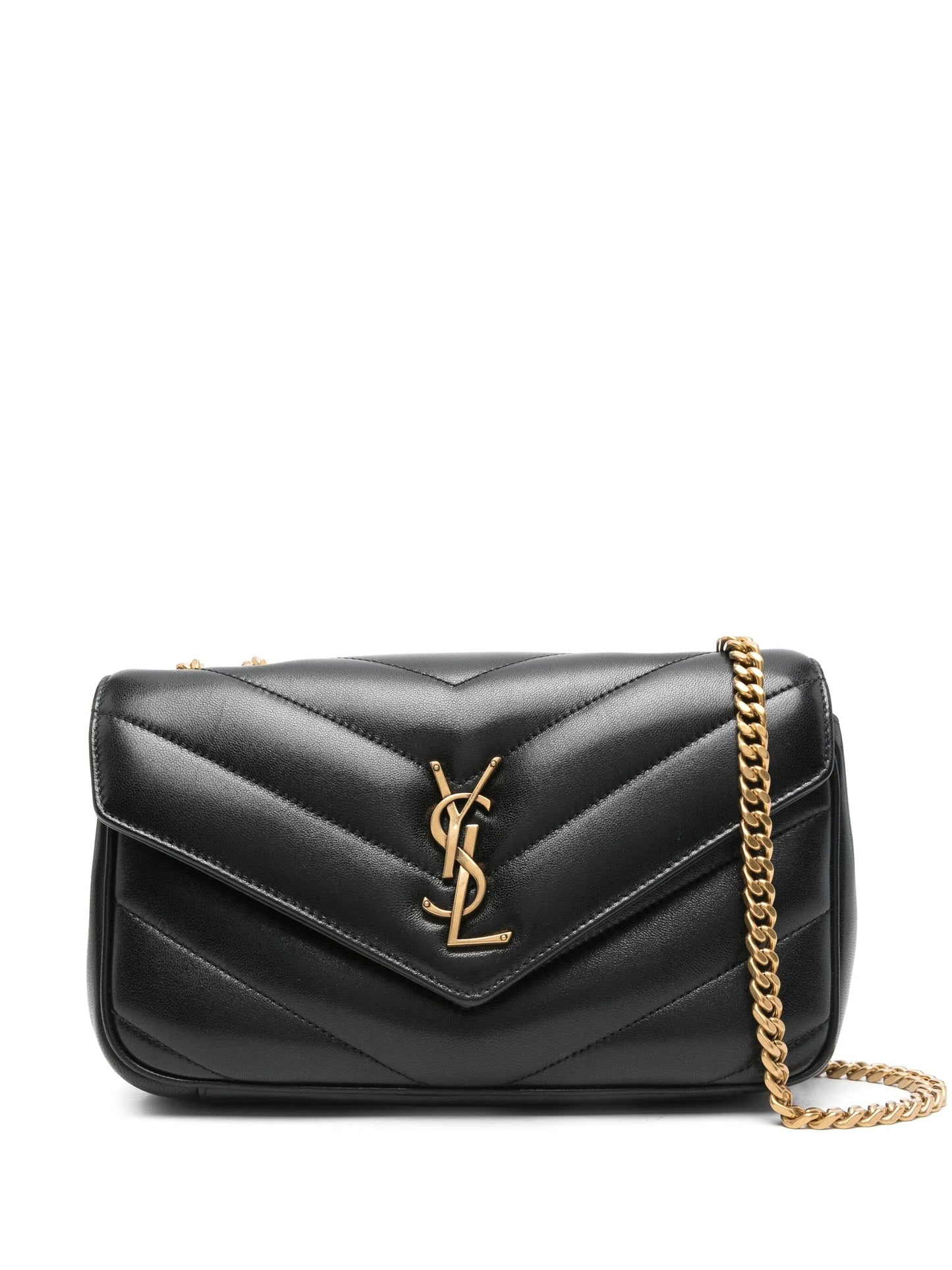 YSL LAMBSKIN QUILTED MONOGRAM MINI LOULOU BAG