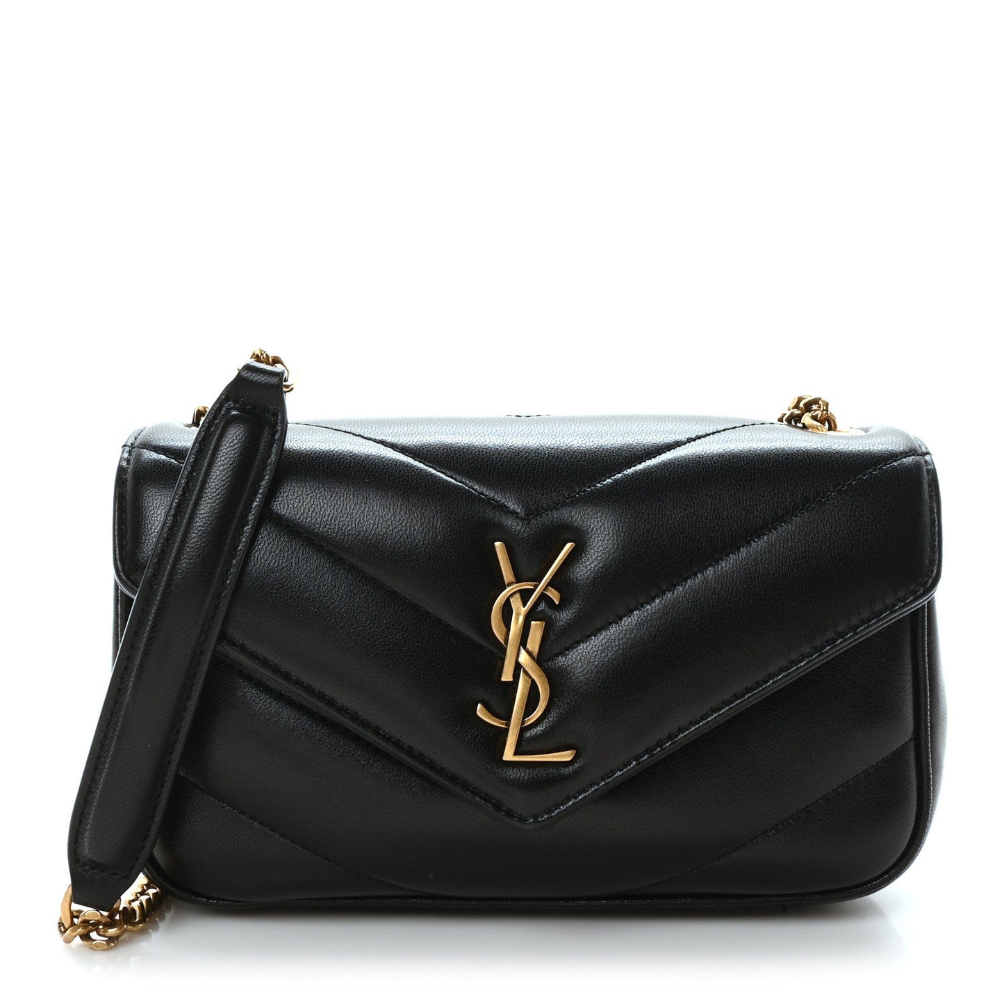 YSL LAMBSKIN QUILTED MONOGRAM MINI LOULOU BAG