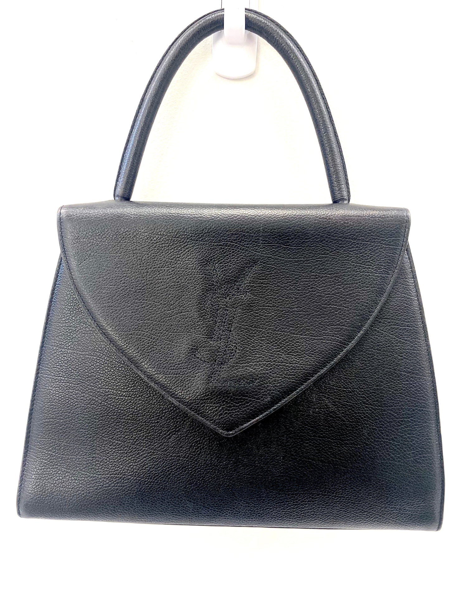 YSL TOP HANDLE LEATHER KELLY SATCHEL