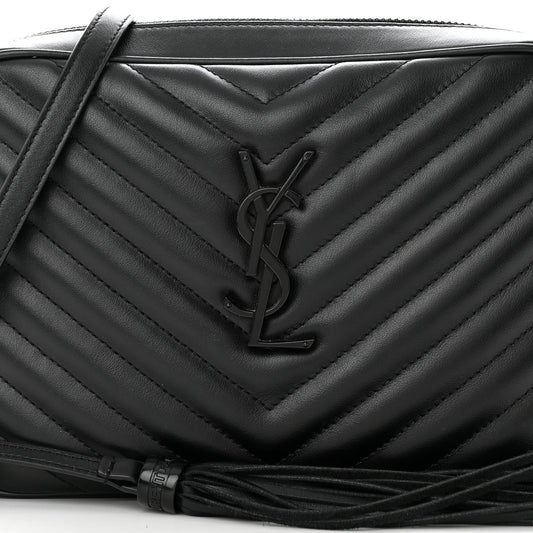 SAINT LAURENT LOU QUILTED CALFSKIN YSL CAMERA CROSSBODY BAG