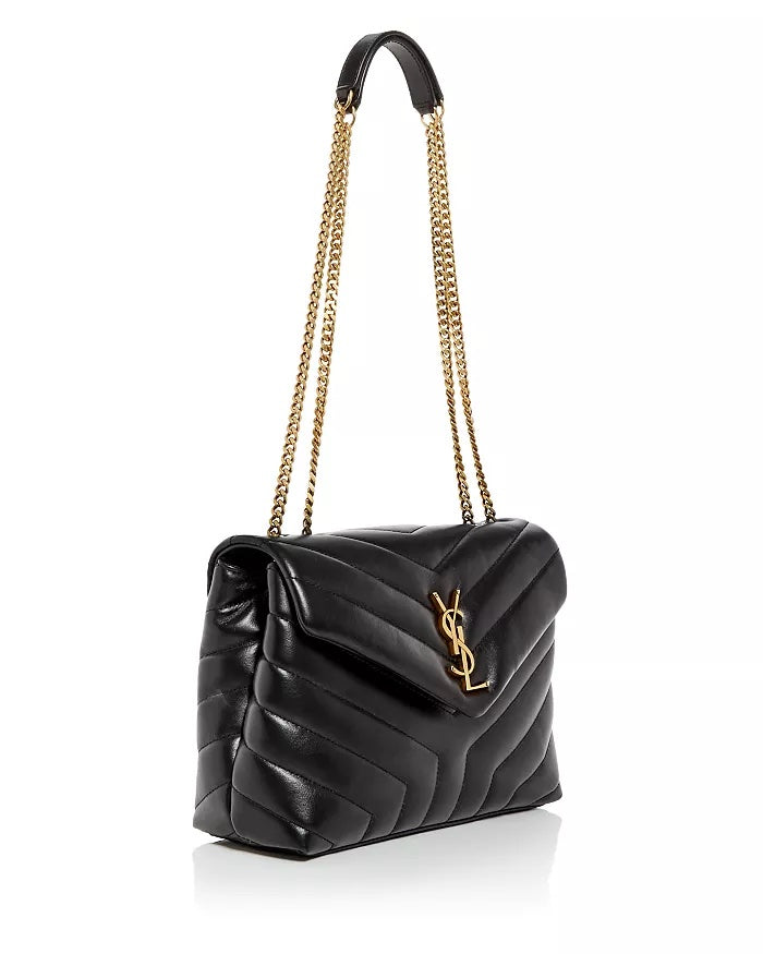 YSL QUILTED CALFSKIN SMALL LOULOU SHOULDER BAG