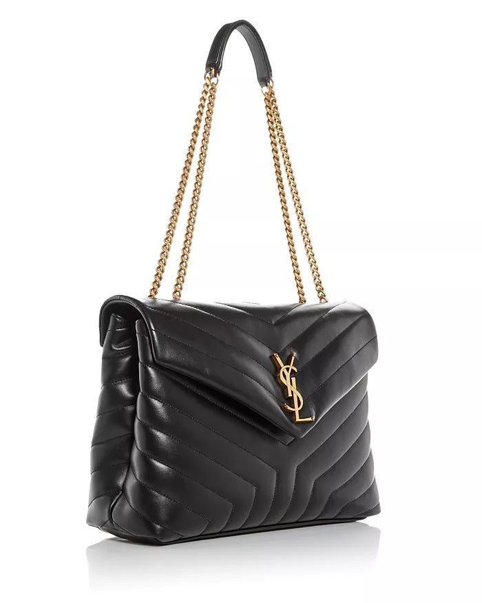 YSL MEDIUM LOULOU Y QUILTED CALFSKIN SHOULDER BAG