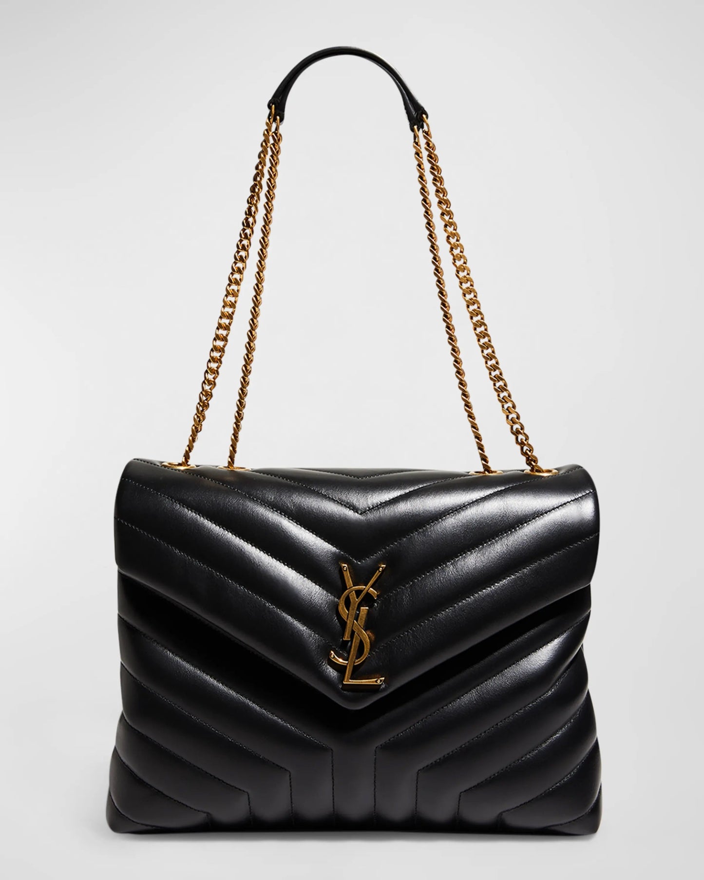 YSL MEDIUM LOULOU Y QUILTED CALFSKIN SHOULDER BAG