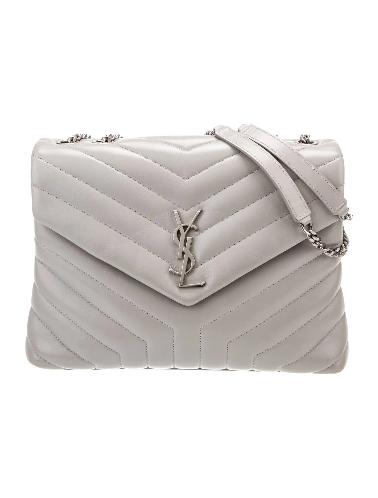 YSL MONOGRAM Y QUILTED CALFSKIN MATELASSE MEDIUM LOULOU SHOULDER BAG