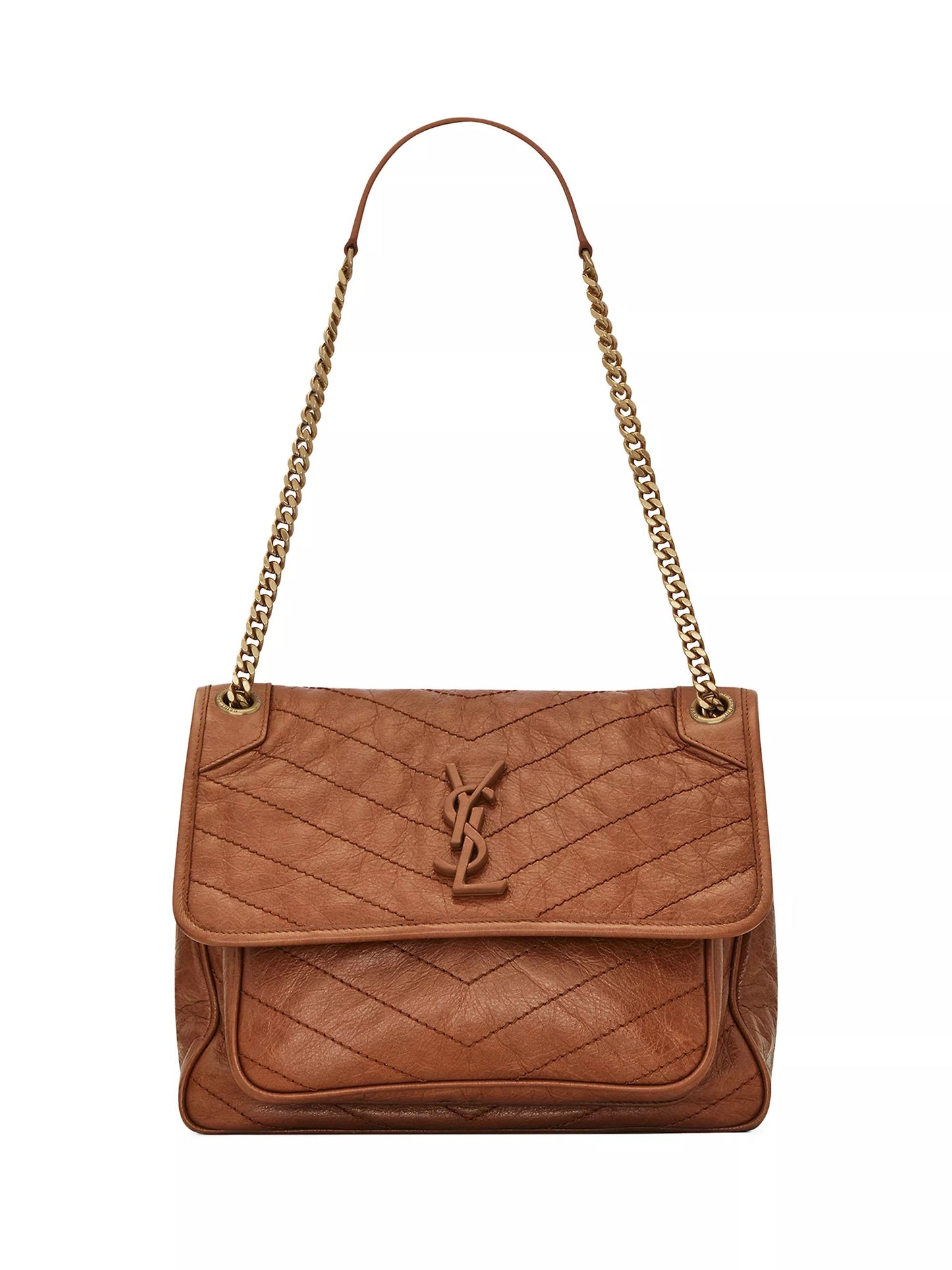 YSL MEDIUM NIKI CALFSKIN LEATHER SHOULDER BAG