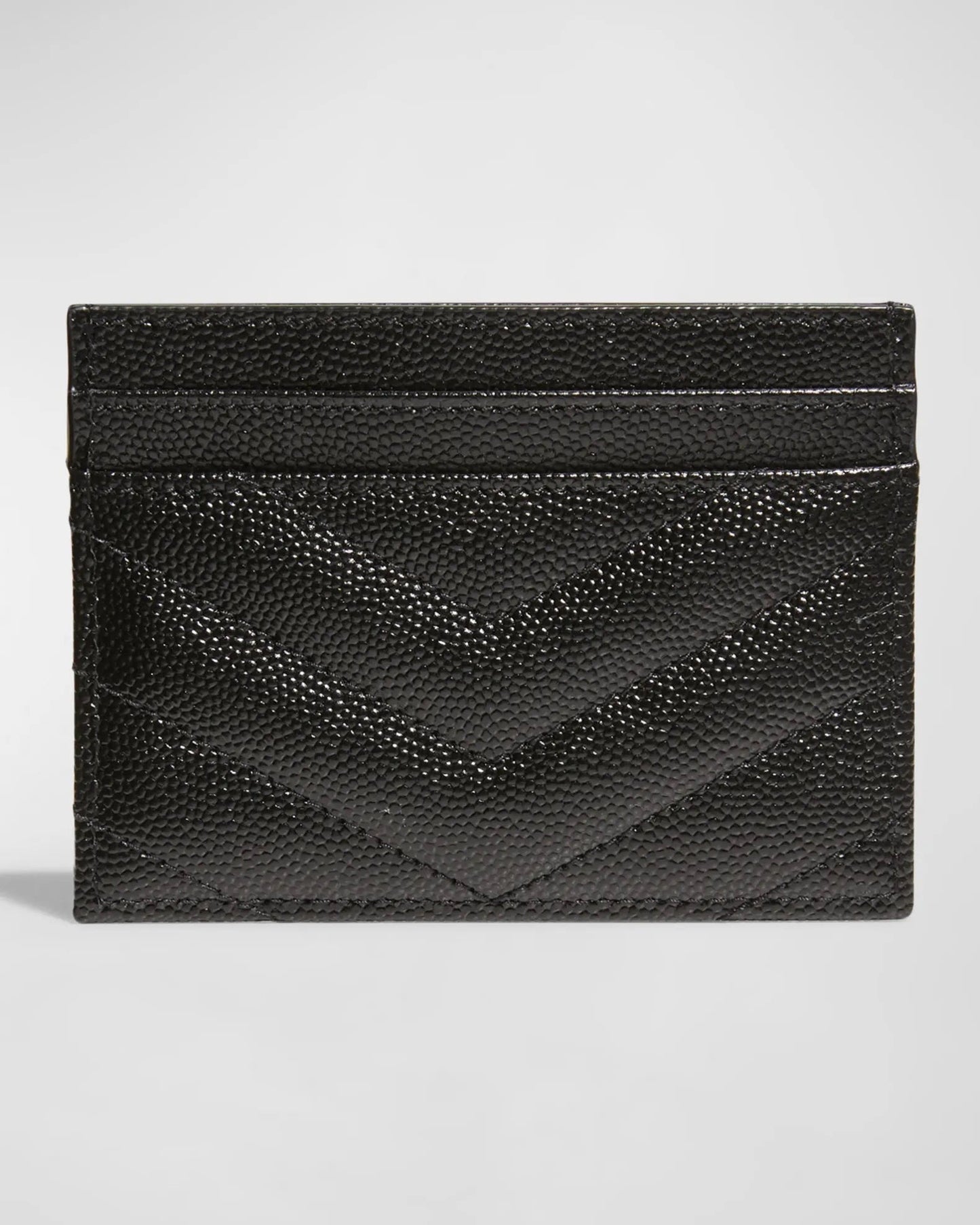 YSL MONOGRAM GRAINED LEATHER CARD CASE