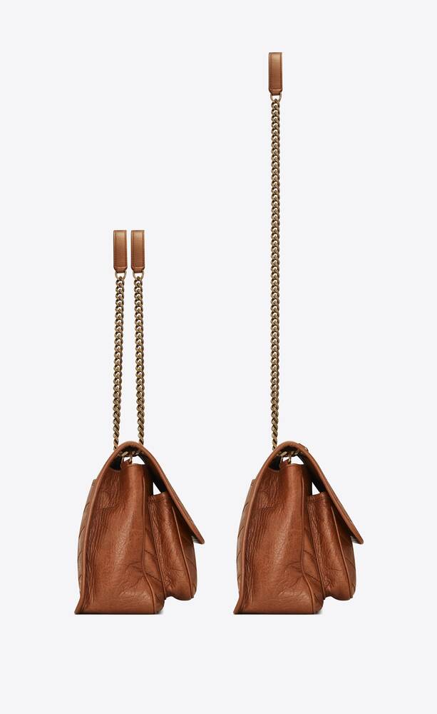 YSL NIKI MEDIUM CHAIN BAG IN VINTAGE CRINKLED LEATHER