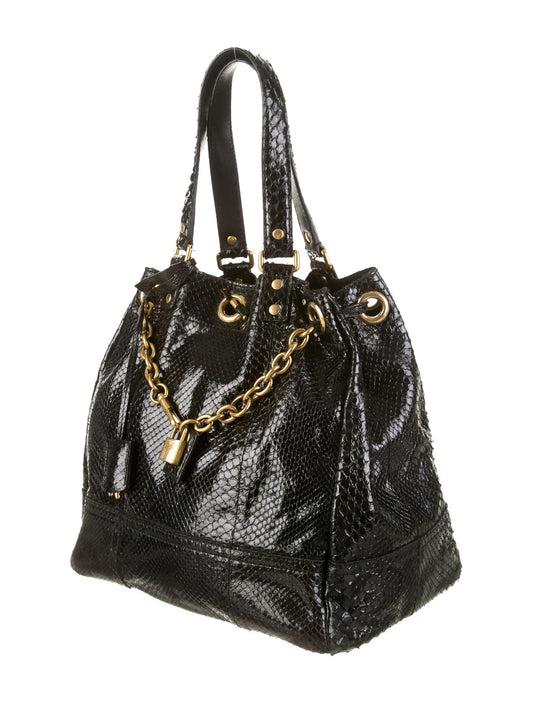 YVES SAINT LAURENT SNAKESKIN FAUBOURG BAG