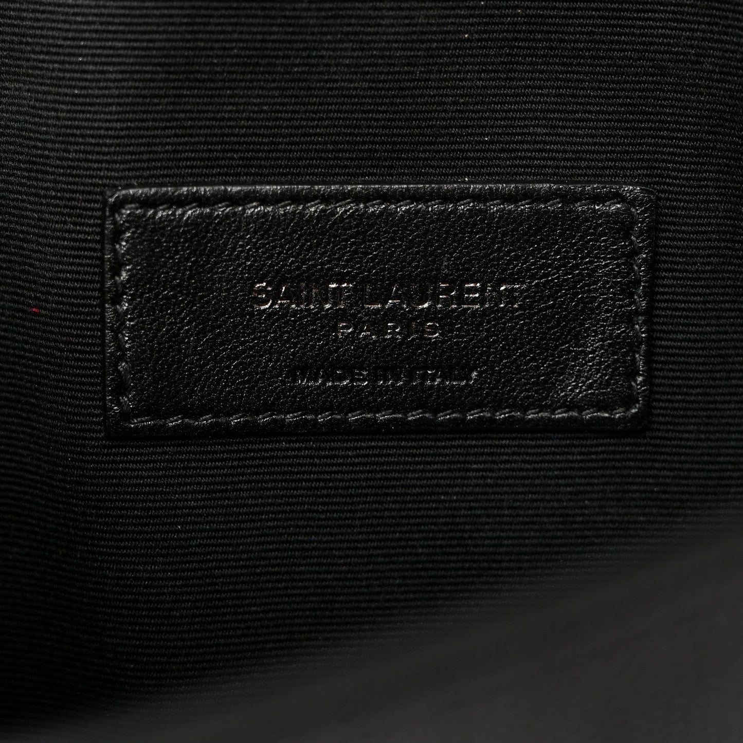 YSL GRAIN DE POUDRE EMBOSSED LEATHER UPTOWN CLUTCH BAG