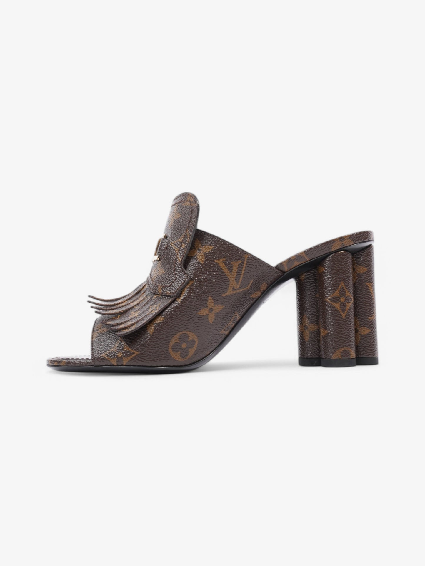 Louis Vuitton Indiana Mules 80 Monogram Coated Canvas EU 38.5 UK 5.5