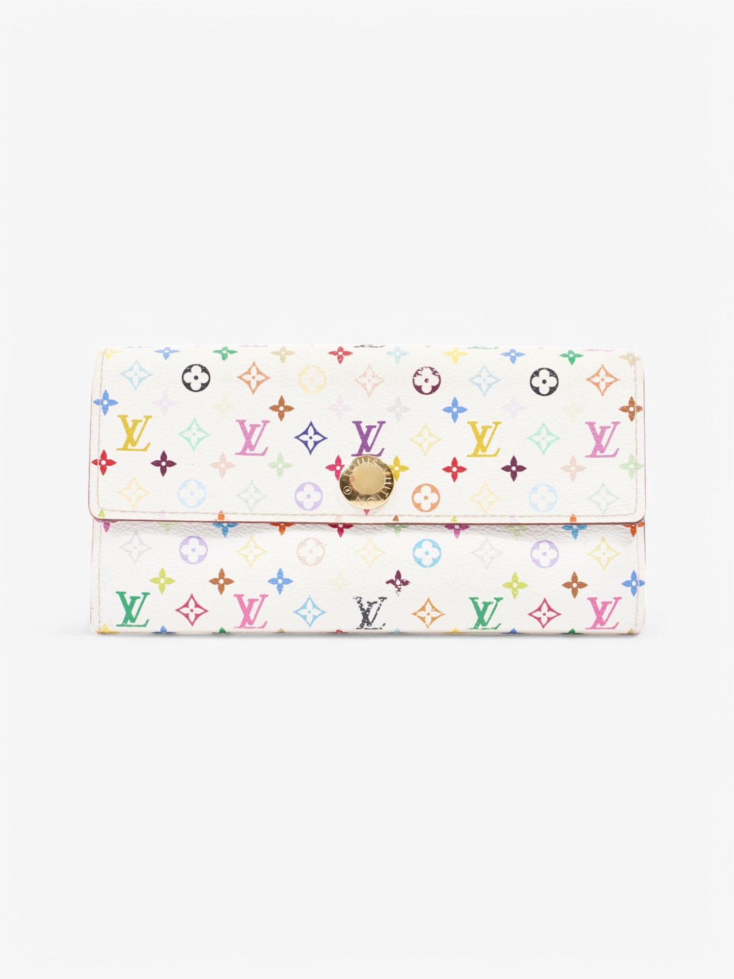 Louis Vuitton Sarah Wallet White / Multicolour Coated Canvas
