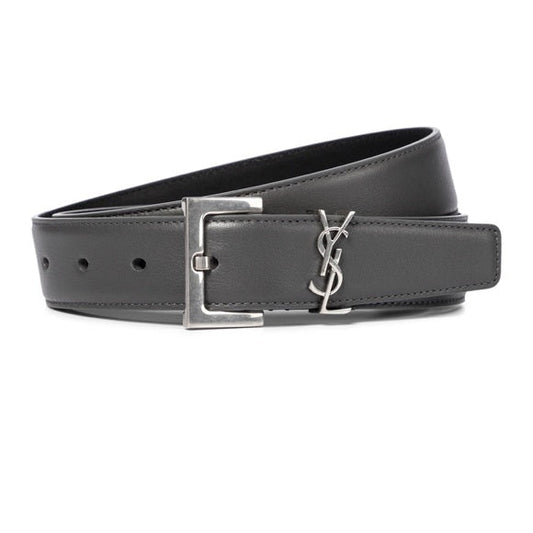YSL YVES SAINT LAURENT SQUARE BUCKLE LOGO BELT