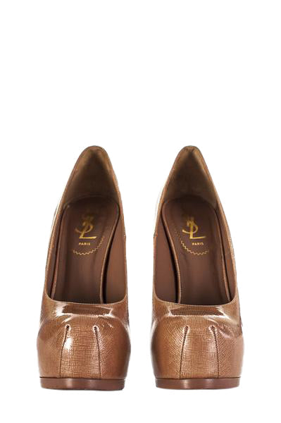 Luxury Saint Laurent Trending 2025 Beige Tribute Two Platform Pumps Size US 7.5 | EU 37.5